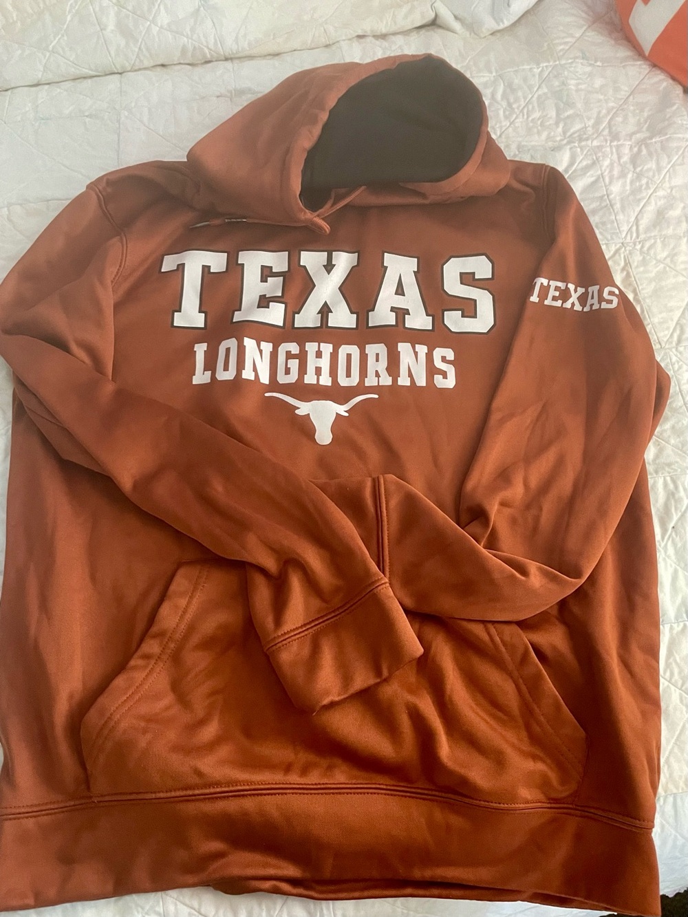 Colosseum Texas Longhorns Orange Hoodie with White Logo - Picture 2 of 5